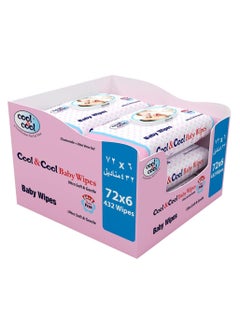 Buy Cool & Cool Baby Wipes 72'S - Pack Of 6 (432 Wipes) in UAE