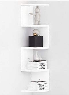 Buy Corner Shelf 5 Tier Floating Shelves Wall Easy to Assemble Wall Mount Corner Shelves for Bedroom in Saudi Arabia