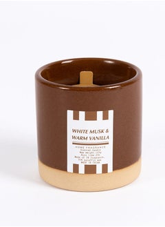 Buy Norman White Musk & Warm Vanilla Jar Candle, Brown - 165g in UAE