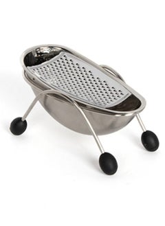 Buy Stainless Steel Cheese Grater with Stylish and Contemporary Design - Silver - 16.5x10x8 cm in Saudi Arabia