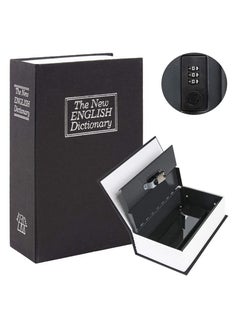 اشتري Book Safe with Combination Lock, Home Dictionary Diversion Hidden Secret Metal Safe Box for Money Jewelry Passport 18.5 x 11.5 x 5.5 cm - Black Small في الامارات