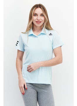 اشتري Women Sportswear Fit Short Sleeve Training Polo Shirt, Light Blue في الامارات