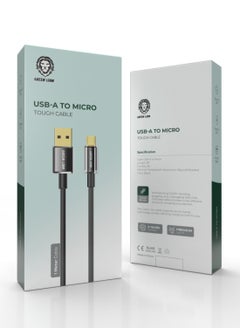 Buy Green Lion USB-A to Micro USB Touch Cable 1M 3A - Black in UAE