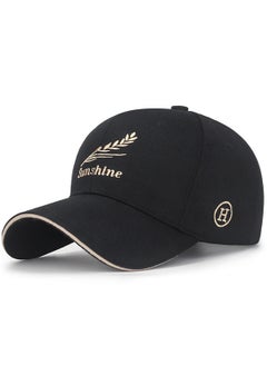 اشتري Anti-UV Breathable Quick-drying Baseball Cap  Spring Autumn Embroidered Casual Hat for Women Men Youth Outdoor Sport Black في الامارات