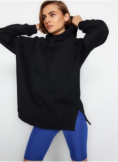 اشتري Sweatshirt - Black - Oversize في مصر