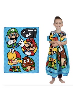 اشتري Kids Bedding Super Soft Micro Raschel Throw  46 in x 60 in  Mario Prints may vary في الامارات