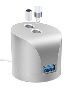 Buy Charging Stand Charging Adapter and Charging Station Dock for Apple Pencil Charger Multiple Generations (Silver) in Saudi Arabia
