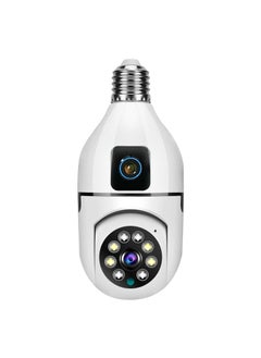 Buy GULFLINK V380 Pro Dual Lens Dual Screen E27 Bulb Camera Two Ways Audio Color Night Vision Smart Home Security Wireless WiFi Indoor Camera in UAE