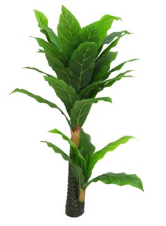 Buy Decorative Artificial Tree Green Long Leafs for Indoor Outdoor Home Events Decoration 100x18x18cm in UAE