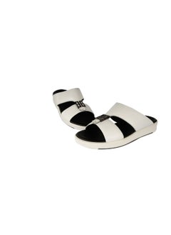 Buy Barjeel Uno Mens Elegant Arabic Sandals White in UAE