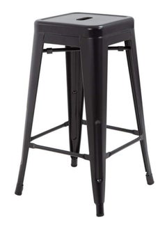 اشتري Mahmayi HYX504 Metal Stackable Bar-Home Kitchen Stool - Black في الامارات