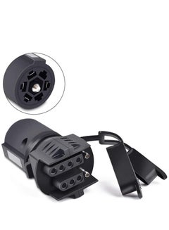 اشتري Trailer Light Adapter 7 to 4,5 Way, 7 Round to 4, 5 Pin Flat Blade RV Boat Connector Plug for Tow Hitch and Redline Tailgate LED في الامارات