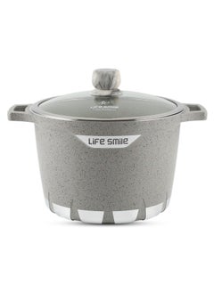 اشتري 28CM Nonstick Granite Coated Stock Pot - Superior Heat Transfer, Fat-Free Cooking, 1-Year Guarantee في الامارات