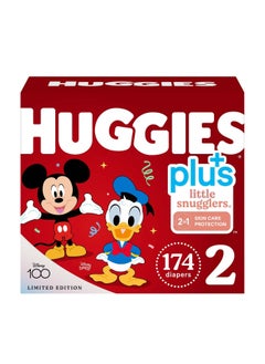 Buy 174-Piece Little Snugglers Plus With 2 in 1 Skin Protect Limited Edition Baby Diapers Size 2 in UAE