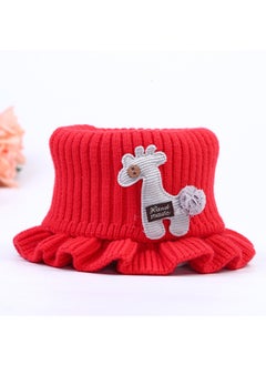 Buy Kids Knitted Scarf Winter Warm NeckwearRed Red in Saudi Arabia