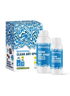 Buy Grand Seal Clear Art & Hobby Epoxy Resin & Hardener (1200g) All Purpose DIY for Wood Jewelry Cast Making Tables Keychains Crafts Coating & MORE! in UAE