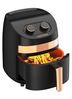 Buy Air Fryer With Adjustable Temperature Control For Healthy Food Without Oil 3.5L Black/Gold in Saudi Arabia