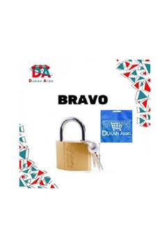 Buy Hard Computer Lock Bravo Key Gold 38mm + Bag Dukan  Alaa - 38mm in Egypt