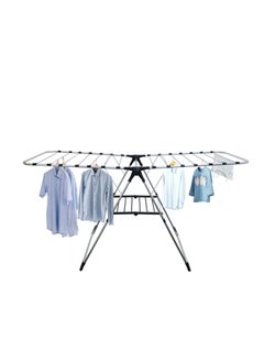 Buy Stainless Steel Clothes Drying Rack Adjustable Gullwing and Foldable for Easy Storage RustProof for Indoor and Outdoor Use in UAE