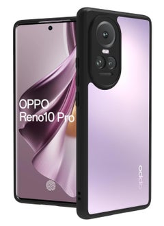 Buy Bumper Protective Case for Oppo Reno 10 5G/10 Pro 5G Plus Silicone TPU Bumper Ultra Durable Ultra-Safe Camera Optimum Solution Black in Egypt