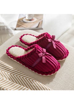 اشتري Cotton Slippers Female Autumn And Winter Lovely Home Indoor Non-Slip Thick Bottom Warm Couple Soft Bottom في الامارات