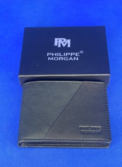 Buy Premium Genuine Leather Wallet For Men Black color in UAE