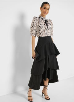 اشتري High Waist Ruffle skirt في الامارات