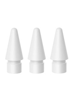 Buy 3-Piece Replacement Tips Set For Apple Pencil 1st And 2nd Generation White in Saudi Arabia