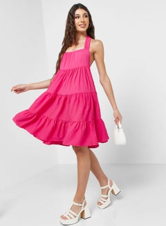 Buy Halter Neck Tiered Dress in UAE