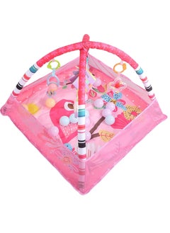 اشتري Baby Play Mat, Baby Play Gym Mat with 5 Hanging Toys and 18 Balls, Lightweight Foam Stand and Washable Soft Padded Base, Tummy Time Mat, Baby Playmat for 0-36 Months Newborn (Pink) في الامارات