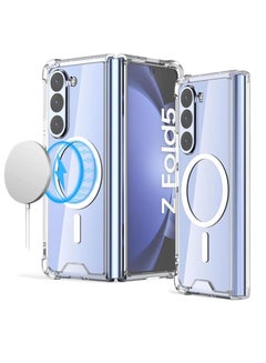 Buy for Samsung Galaxy Z Fold 5 Clear Case,Compatible with MagSafe Transparent Shockproof Protection Yellowing Resistant Magnetic Phone Case for Galaxy Z Fold 5 5G (2023)-Clear in Egypt