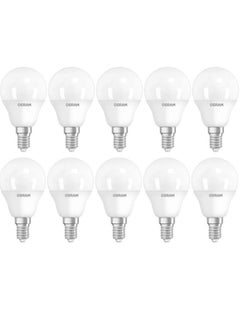 اشتري Osram Led Value E14 Classic P40 Frosted 4.9W - Warm White / 2700K Pack of 10 في الامارات