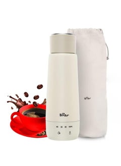 Buy Bear 300ml 4-Temperature Electric Kettle 3-in-1 Travel Electric Kettle Double Layer 304 Stainless Steel Liner Portable Small Quick Heating Insulation Bottle for Travel with Storage Bag in UAE