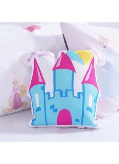 Buy Castle Shaped Filled Cushion 37X37Cm - Blue in UAE