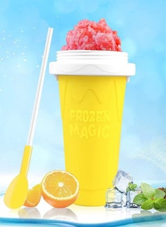 Buy Frozen Magic Slushy Maker Squeeze Cup, Portable Silica Freeze Mug for Milkshake Slush and Ice Cream Smoothie, Quick Frozen Smoothies Slushy Ice Cream Maker with Dome Lids in UAE
