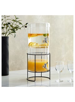 Buy Coolers 2-Piece Glass Dispenser Set 22.6x56.6x22.6 cm in UAE