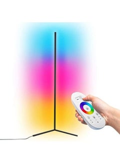 اشتري Standing Corner Mood Floor Lamp Corner Led Floor Lamp RGB Color Changing Atmosphere Light with Remote Control for Living Room, Bed Room في الامارات
