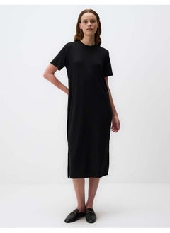 Buy Straight Fit Crew Neck Short Sleeved Dress in Egypt