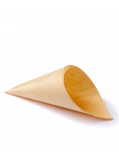 اشتري 30 Pieces Disposable Wood Cones Vintage Wooden Food Cones Charcuterie Cones for Parties and Catering Events, في الامارات