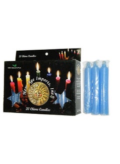 اشتري Set of 20 Small Sea Blue Chime Candles 4 Inch في الامارات