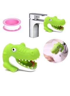 اشتري Crocodile Faucet Extender Bath Spout Cover,Kids Toddler Bathroom Bathtub Fun & Safety في الامارات