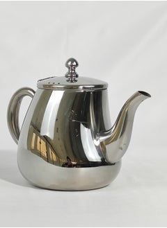 Buy Classic Style Arabic Coffee Dallah Pot Rustproof Premium Stainless Steel Teapot Mirror Finish Coffee Kettle Easy Pour Spout Tea Kettle with Hinged Lid and Ergonomic Hollow Heat Resistive Handle Dishwasher Safe Induction Safe Teapot for Office Home 0.6/0.9/1.6 L in UAE