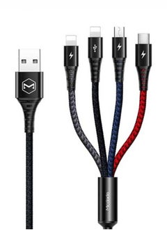 Buy 4-in-1 Multi-Device Charging Cable – Dual Lightning, Micro USB & Type-C Connector for Universal Charging in UAE