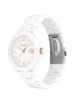 اشتري COACH GREYSON WOMEN's WHITE DIAL, WHITE CERAMIC WATCH - 14503925 في الامارات