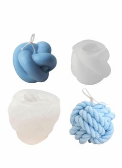 اشتري Ball Candle Molds, 2 Pack Woolen Ball Mould and Knot Mold,Ball of Yarn Design Fondant Mold في الامارات