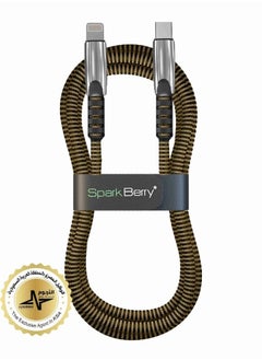 اشتري Spark berry PD iPhone cable, 1.20 cm long, 3 amp power, gold and navy blue في السعودية