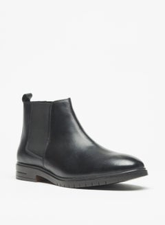 Buy Men Solid Slip-On Chelsea Boots with Pull Tabs in Saudi Arabia