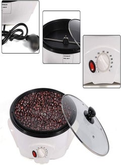 Buy Multifunctional Electric Coffee Beans Roasting and Popcorn Maker Machine White in UAE