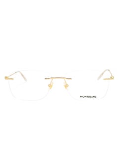 Buy MONTBLANC MB0075O 002 56 Gold Eyeglasses in UAE