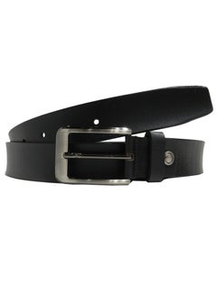 Buy GENUINE LEATHER 35MM FORMAL AND CASUAL BLACK BELT FOR MENS in UAE